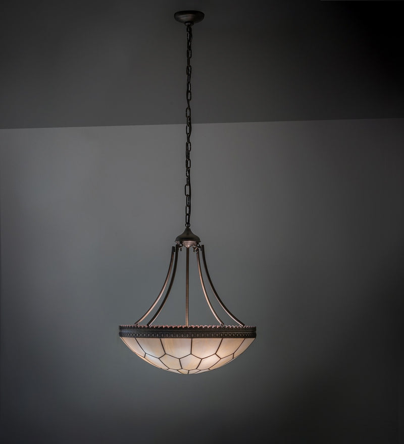 Meyda Tiffany 271702 Eight Light Pendant, Antique Brass