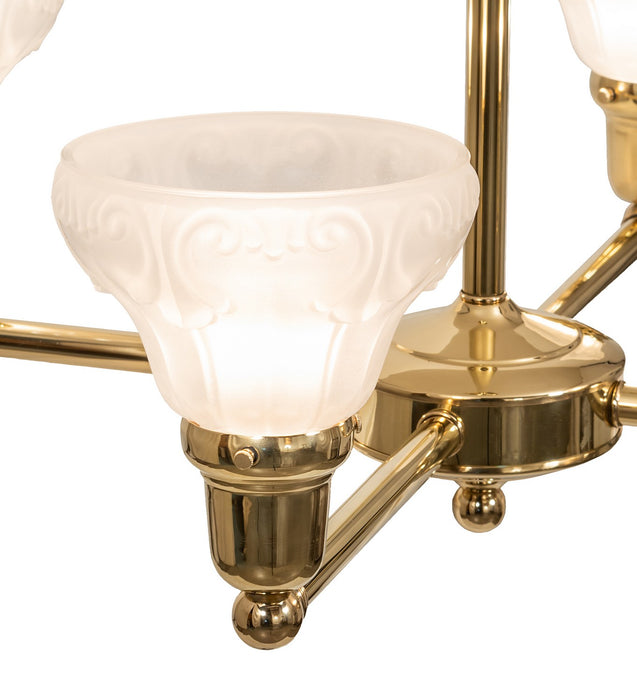 Meyda Tiffany 271767 Four Light Chandelier, Polished Brass