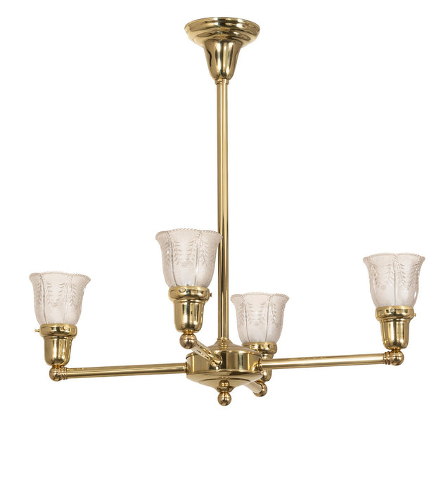 Meyda Tiffany 271776 Four Light Chandelier, Polished Brass