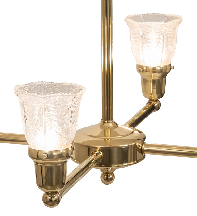 Meyda Tiffany 271776 Four Light Chandelier, Polished Brass