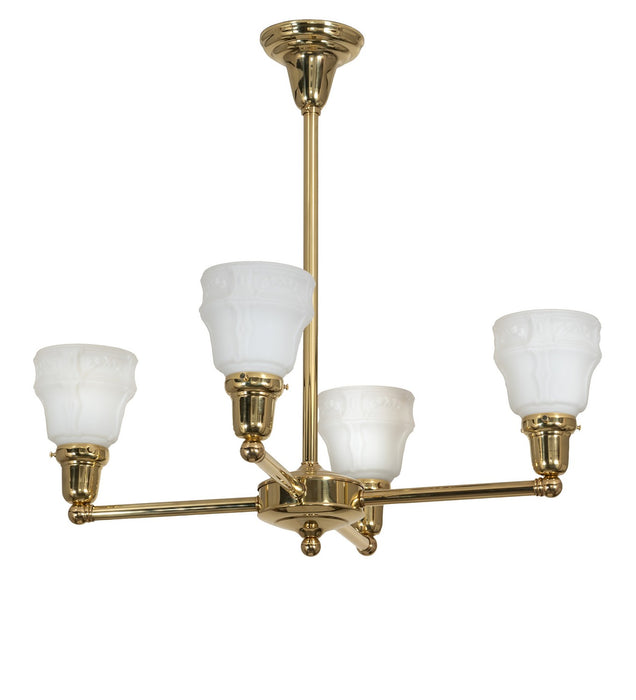 Meyda Tiffany 271803 Four Light Chandelier, Polished Brass