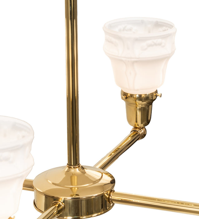 Meyda Tiffany 271803 Four Light Chandelier, Polished Brass