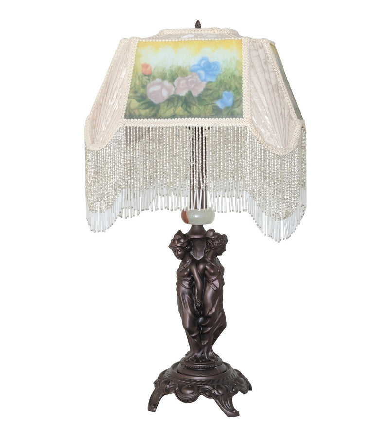 Meyda Tiffany 271953 One Light Table Lamp, Mahogany Bronze