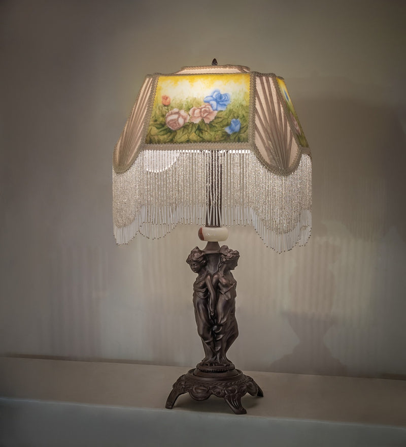 Meyda Tiffany 271953 One Light Table Lamp, Mahogany Bronze