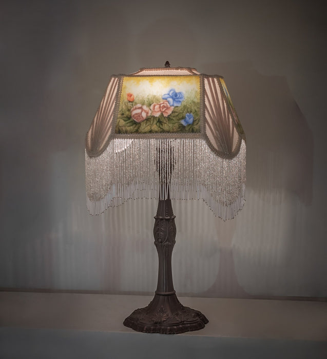 Meyda Tiffany 271963 One Light Table Lamp, Mahogany Bronze
