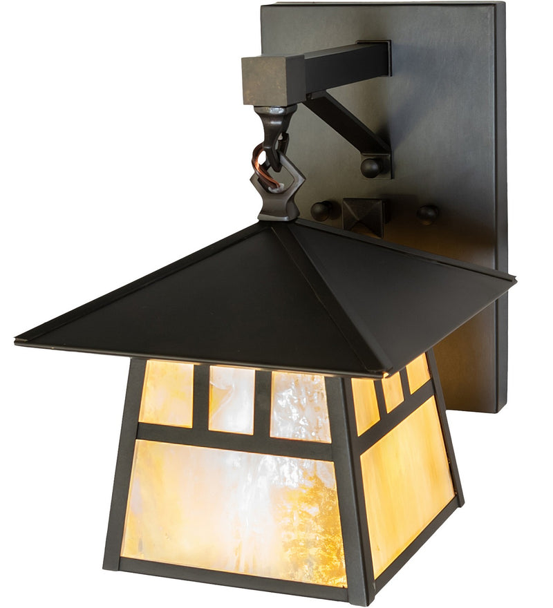 Meyda Tiffany 92835 One Light Wall Sconce, Craftsman Brown
