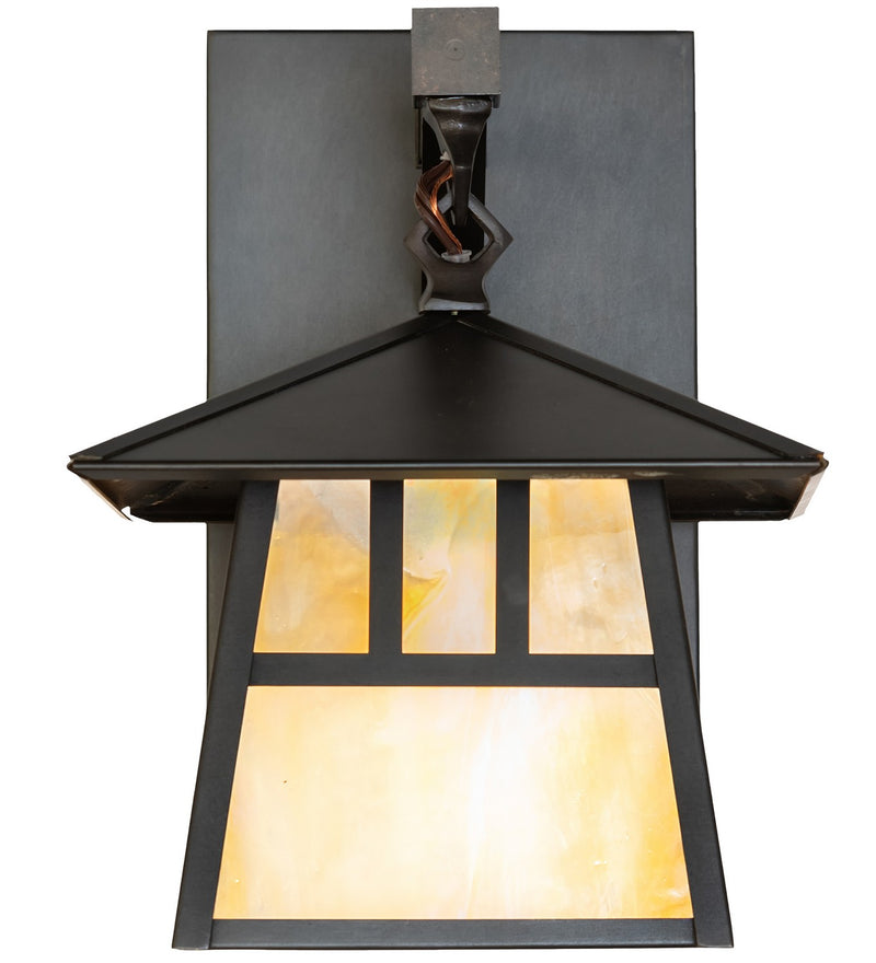 Meyda Tiffany 92835 One Light Wall Sconce, Craftsman Brown