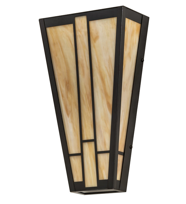 Meyda Tiffany 266996 LED Wall Sconce, Craftsman Brown
