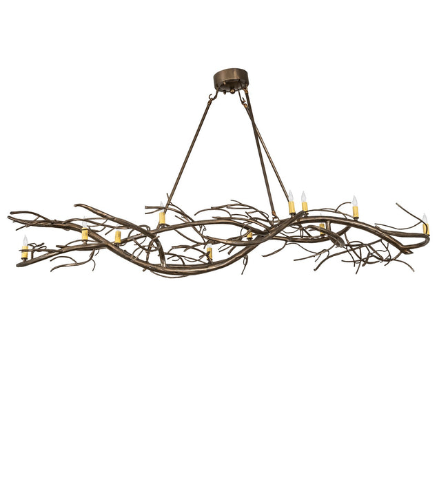 Meyda Tiffany 268320 11 Light Chandelier, Antique Copper