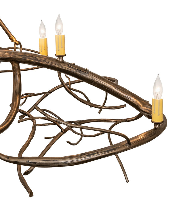 Meyda Tiffany 268320 11 Light Chandelier, Antique Copper