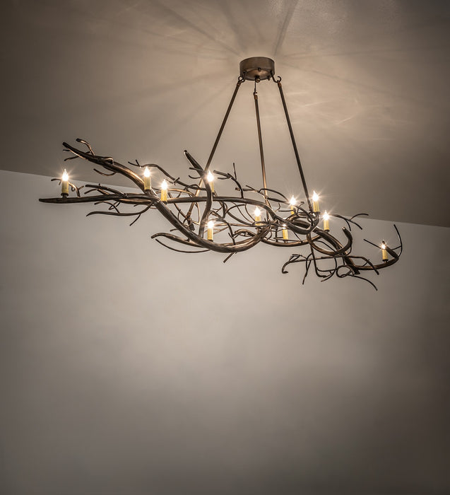Meyda Tiffany 268320 11 Light Chandelier, Antique Copper