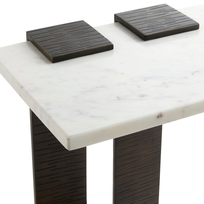 Arteriors FAI16 Accent Table, White Marble