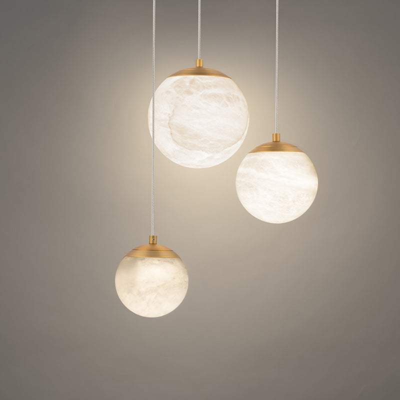 Modern Forms PD-34403R-AB LED Pendant, Aged Brass