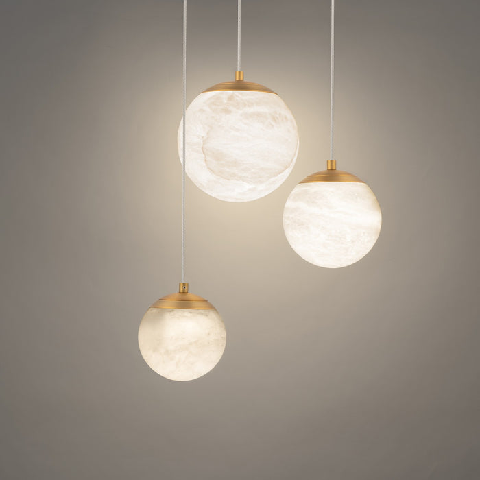 Modern Forms PD-34403R-AB LED Pendant, Aged Brass