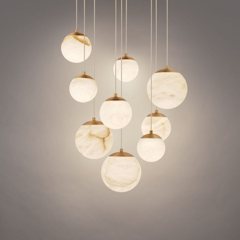 Modern Forms PD-34409R-AB LED Pendant, Aged Brass
