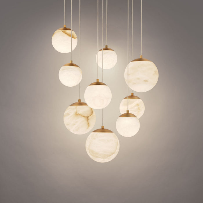 Modern Forms PD-34409R-AB LED Pendant, Aged Brass