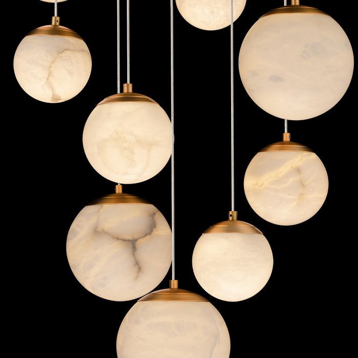 Modern Forms PD-34409R-AB LED Pendant, Aged Brass