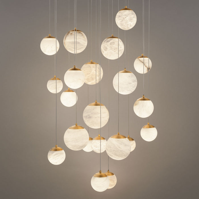 Modern Forms PD-34421R-AB LED Pendant, Aged Brass
