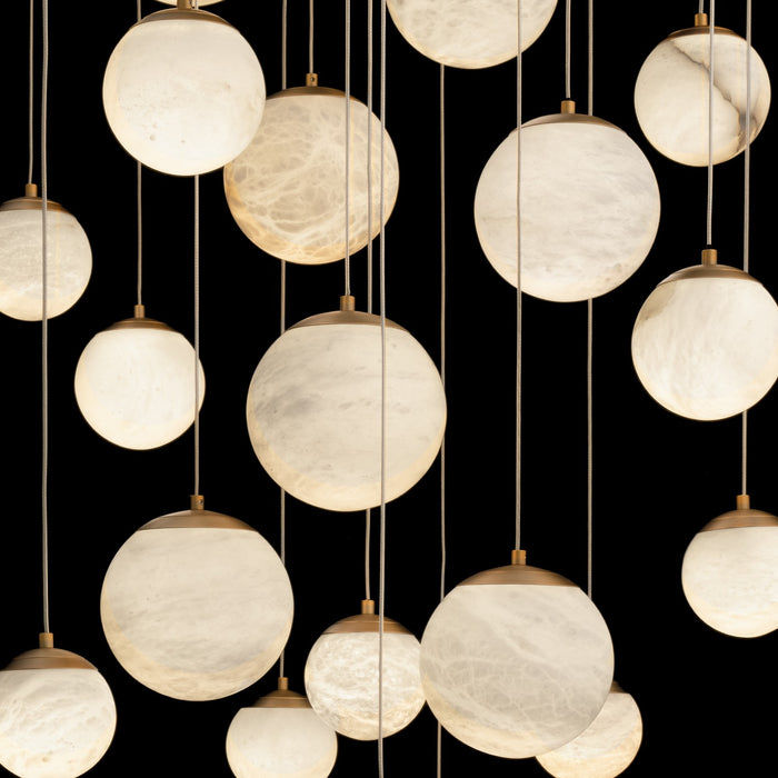 Modern Forms PD-34421R-AB LED Pendant, Aged Brass