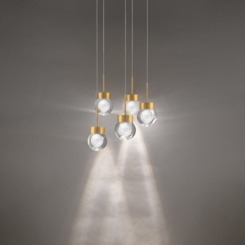 Modern Forms PD-82005R-AB LED Pendant, Aged Brass