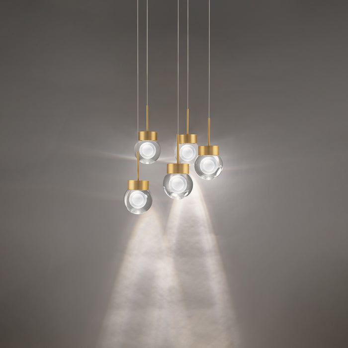 Modern Forms PD-82005R-AB LED Pendant, Aged Brass