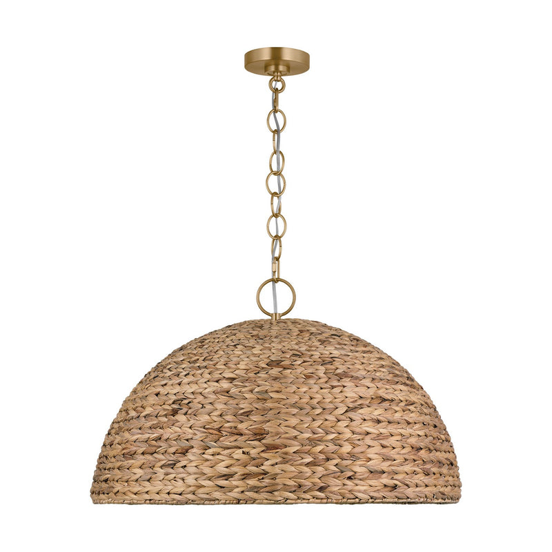 Visual Comfort Studio EP1383BBS Three Light Pendant, Burnished Brass