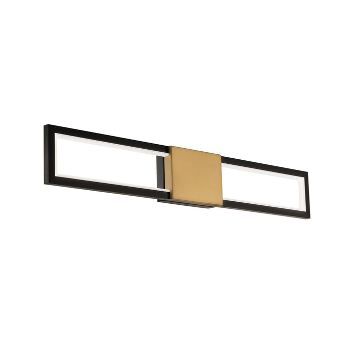 W.A.C. Lighting WS-83432-BK/AB LED Bath, Black/Aged Brass