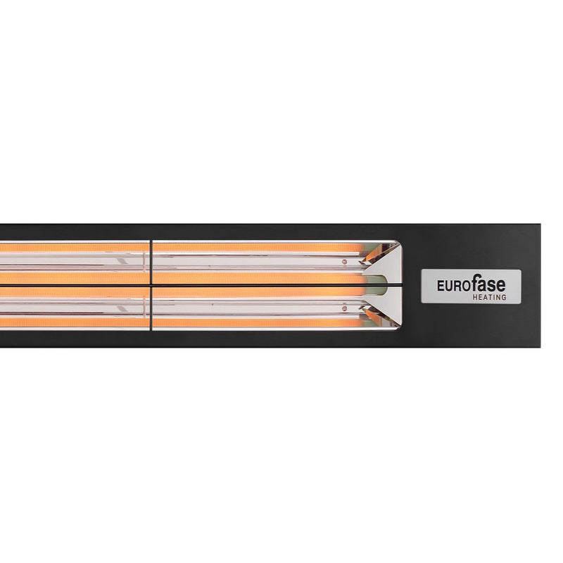 Eurofase LP30208B Low Profile Electric Infrared Single Element Heater, Black