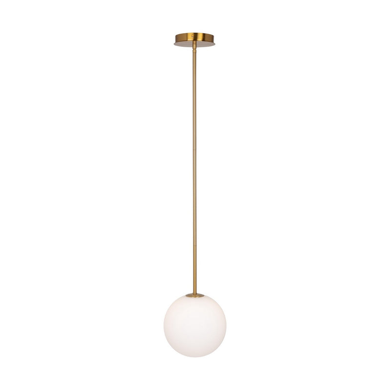 Artcraft AC11761BR One Light Pendant, Brass