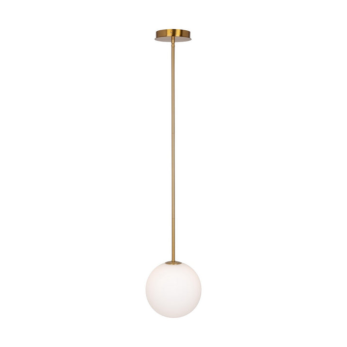Artcraft AC11761BR One Light Pendant, Brass