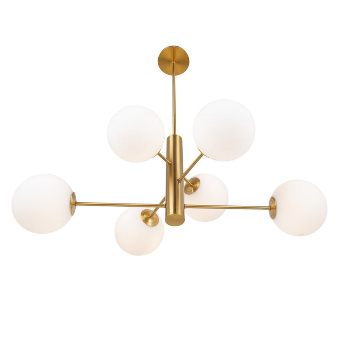 Artcraft AC11765BR Six Light Chandelier, Brass