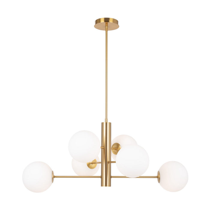 Artcraft AC11765BR Six Light Chandelier, Brass