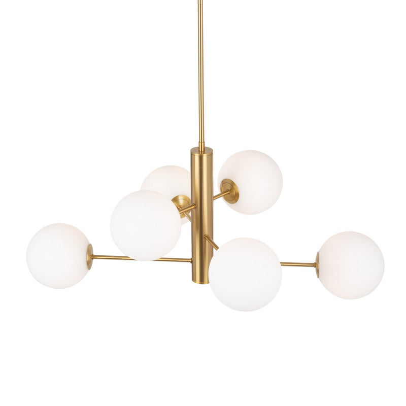 Artcraft AC11765BR Six Light Chandelier, Brass