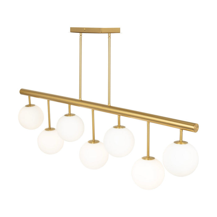 Artcraft AC11767BR Seven Light Island/Pool Table, Brass