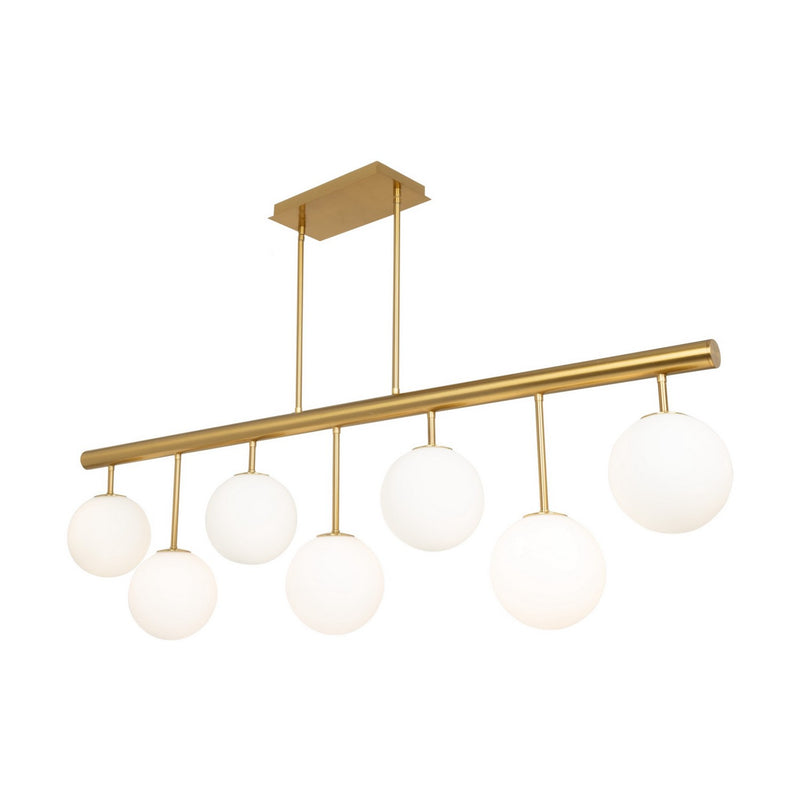 Artcraft AC11767BR Seven Light Island/Pool Table, Brass