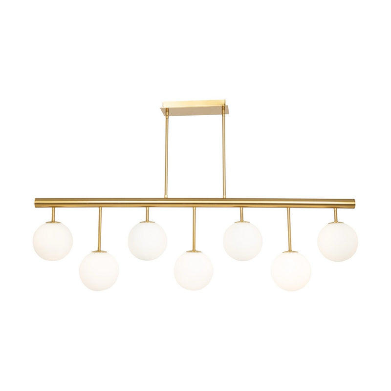 Artcraft AC11767BR Seven Light Island/Pool Table, Brass