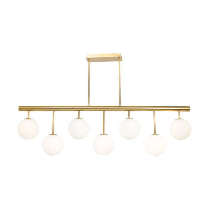 Artcraft AC11767BR Seven Light Island/Pool Table, Brass