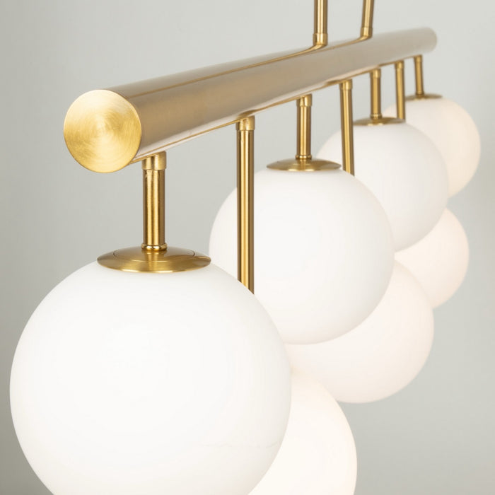 Artcraft AC11767BR Seven Light Island/Pool Table, Brass