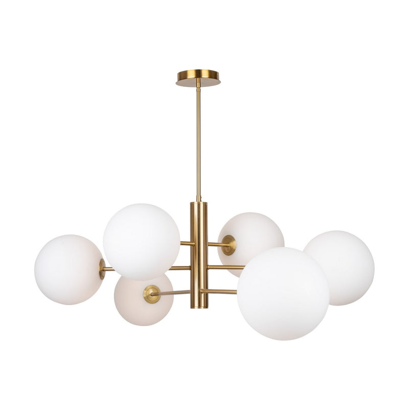 Artcraft AC11766BR Six Light Chandelier, Brass