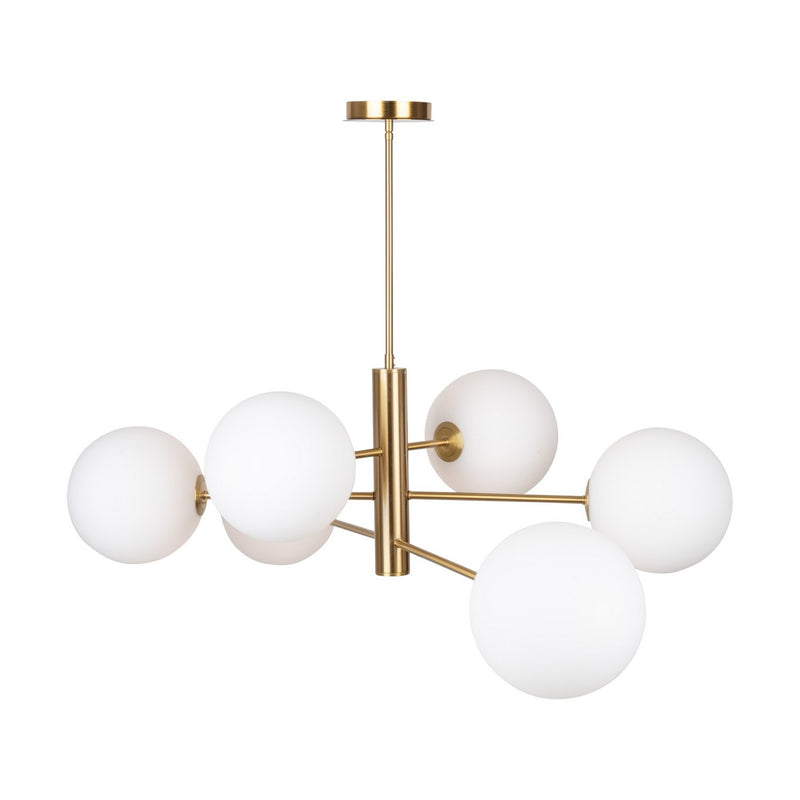 Artcraft AC11766BR Six Light Chandelier, Brass