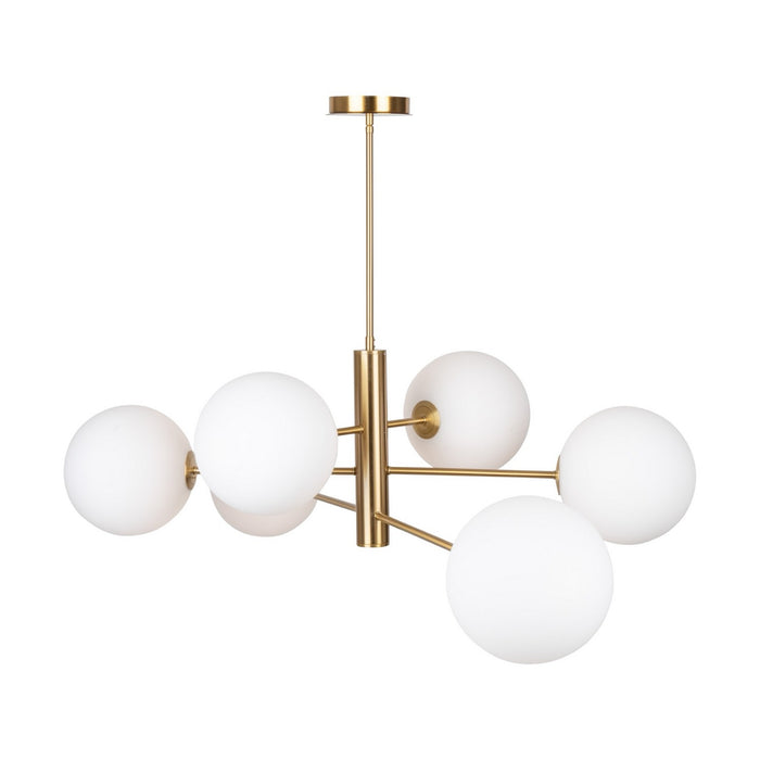 Artcraft AC11766BR Six Light Chandelier, Brass
