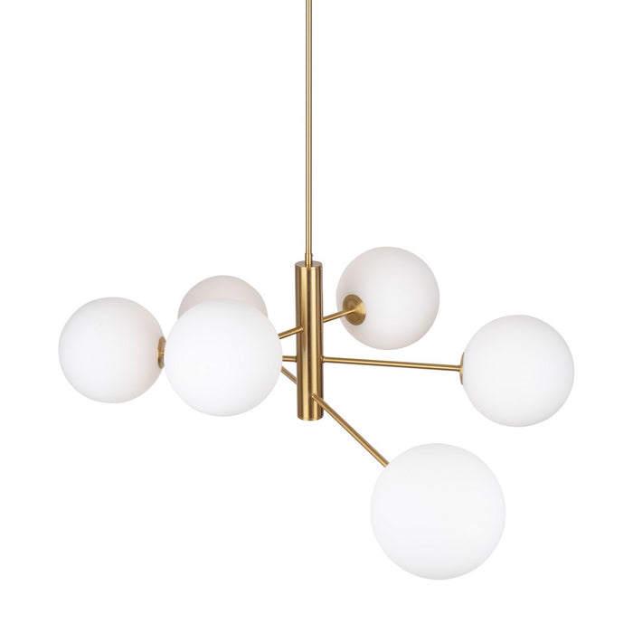 Artcraft AC11766BR Six Light Chandelier, Brass