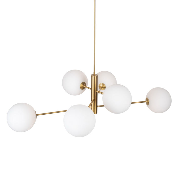 Artcraft AC11766BR Six Light Chandelier, Brass