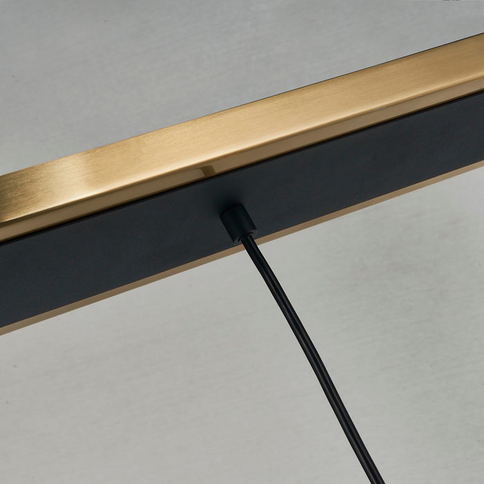 Artcraft AC11874AM Four Light Island/Pool Table, Black and Brushed Brass