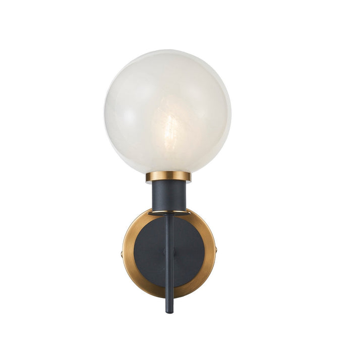 Artcraft AC11871SW One Light Wall Sconce, Black and Brushed Brass