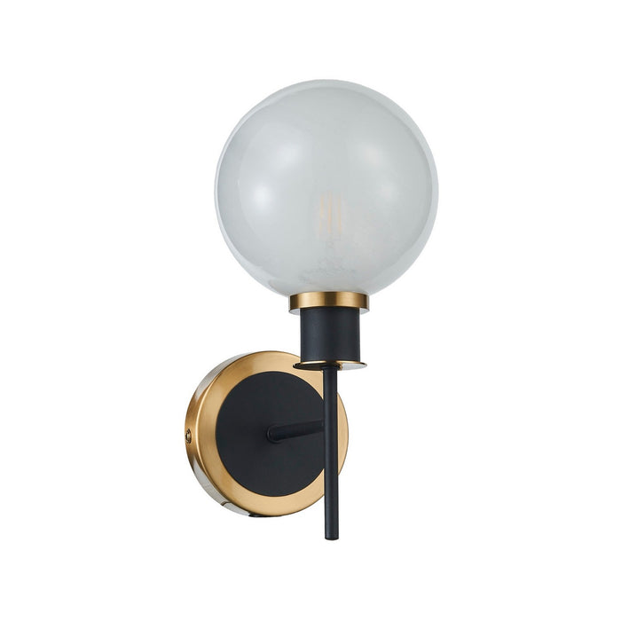 Artcraft AC11871SW One Light Wall Sconce, Black and Brushed Brass