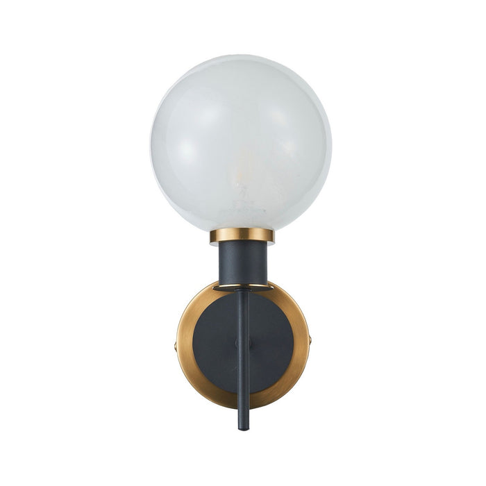 Artcraft AC11871SW One Light Wall Sconce, Black and Brushed Brass