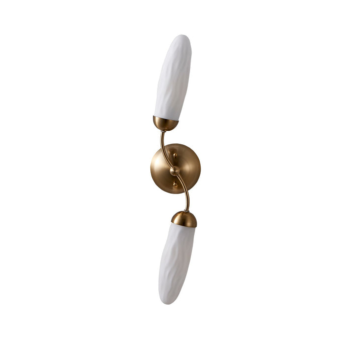 Kalco 520622WB Nine Light Wall Sconce, Winter Brass