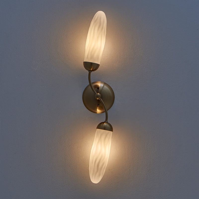 Kalco 520622WB Nine Light Wall Sconce, Winter Brass