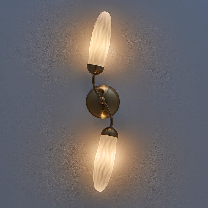 Kalco 520622WB Nine Light Wall Sconce, Winter Brass